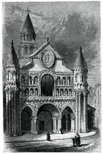 Kirche Notre Dame de la Grande, Poitiers, Frankreich, 12. Jahrhundert, 1870 von Unbekannt