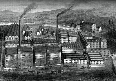 Clarks Anchor Thread Works, Paisley, Schottland, ca. 1880 von Unbekannt