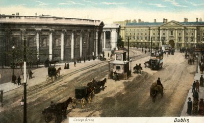 College Green - Dublin, spätes 19. - frühes 20. Jahrhundert von Unbekannt