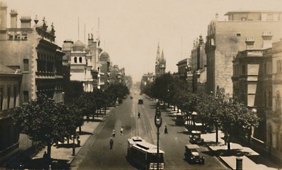 Collins Street, Melbourne, Australien, ca. 1920er Jahre von Unbekannt