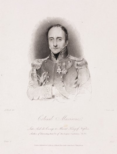 Colonel Francis Macerone, britischer Soldat und mechanischer Erfinder von Unbekannt