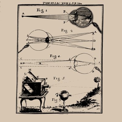 Vergleichende Darstellung des menschlichen Auges und der Camera Obscura von Unbekannt