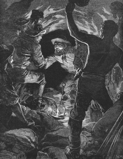Fertigstellung des Gotthardtunnels unter den Alpen, 1880 von Unbekannt