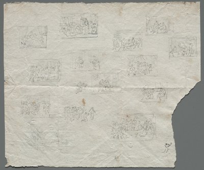Kompositionsskizzen nach Raffael und anderen Künstlern recto, ca. 1800 von Unbekannt