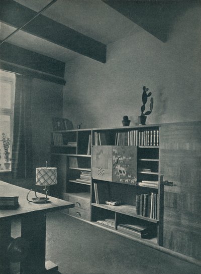 Ecke einer Bibliothek, entworfen von Hans Hartl von Unbekannt