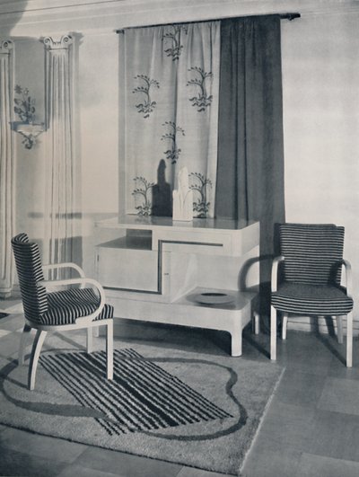 Ecke eines Raumes, entworfen von Hayes Marshall für Fortnum & Mason Ltd., London, 1936 von Unbekannt