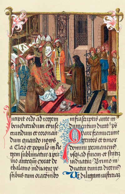 Krönung von König Alexander I. von Polen durch den Erzbischof von Gniezno, Krakau, 1501 von Unbekannt