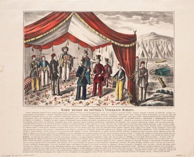 Kosaken besuchen den türkischen Mushir nach der Schlacht von Kurekdere, 1855 von Unbekannt