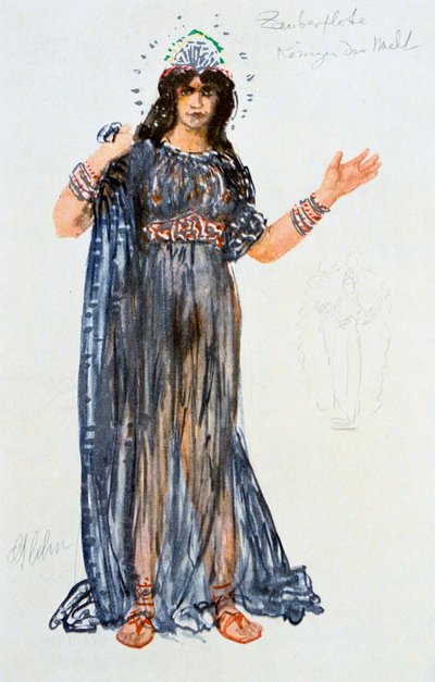 Kostümentwurf für die Königin der Nacht, 1913 von Unbekannt