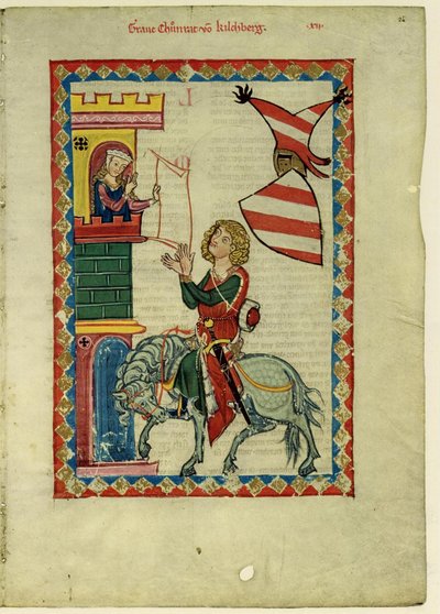 Graf Konrad von Kirchberg aus dem Codex Manesse, zwischen 1305 und 1340 von Unbekannt
