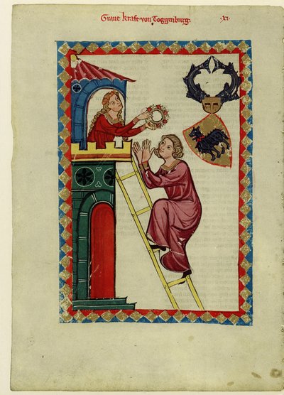 Graf Kraft III. von Toggenburg aus dem Codex Manesse, zwischen 1305 und 1340 von Unbekannt