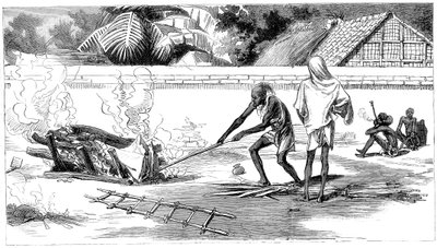 Einäscherung in Kalkutta, Indien, 1882 von Unbekannt