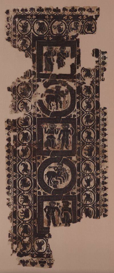 Vorhangpaneel mit Szenen des Feierns, 500er von Unbekannt