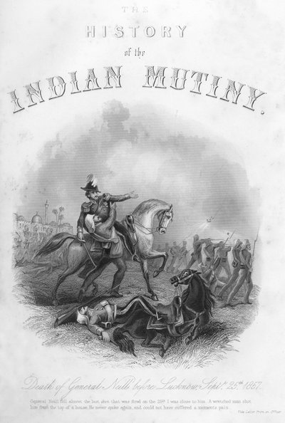 Tod von General Neill vor Lucknow, 25. September 1857, um 1860 von Unbekannt