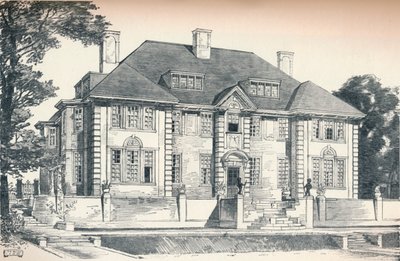 Entwurf für ein Haus in Hampstead von C. H. B. Quennell, ca. 1913 von Unbekannt