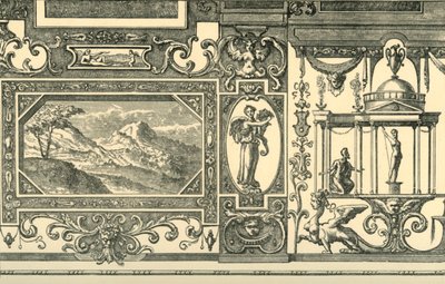 Entwurf für eine Wand- oder Deckendekoration im grotesken Stil, 16. Jahrhundert, 1881 von Unbekannt