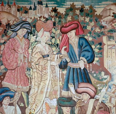 Detail aus den Devonshire-Jagdteppichen, 15. Jahrhundert von Unbekannt