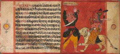 Devi greift einen Dämon an, ca. 1630 von Unbekannt