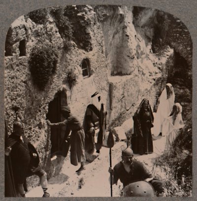 Jünger mit den Frauen früh am Grab Christi, ca. 1900 von Unbekannt