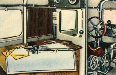 Navigationsraum des Dornier Do X Flugboots von Unbekannt