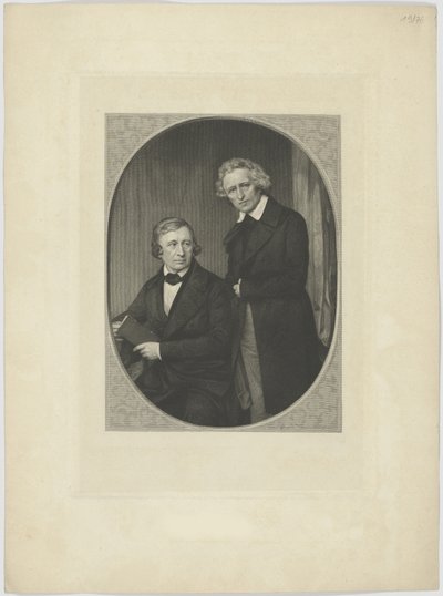 Doppelporträt der Brüder Grimm, ca. 1845 von Unbekannt