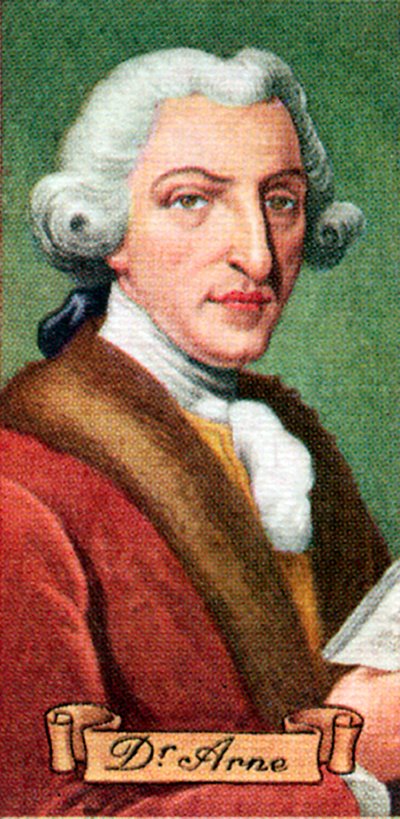 Dr. Arne, Polsterer und Komponist, aus einer Serie von Zigarettenkarten, 1935 von Unbekannt