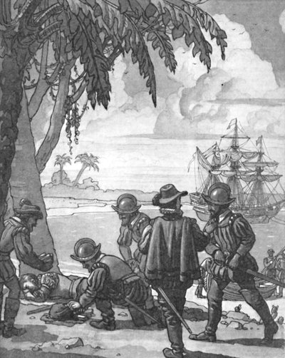 Drakes große Überraschung für einen schlafenden Mann, um 1934 von Unbekannt