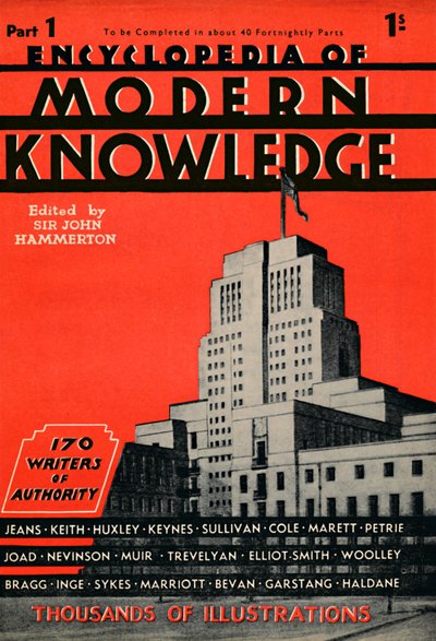 Enzyklopädie des modernen Wissens Teil 1 Werbung, 1935 von Unbekannt