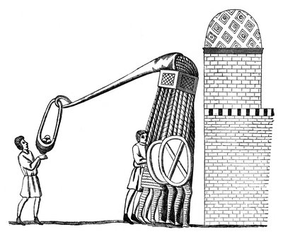 Maschine zum Steinewerfen, 1870 von Unbekannt
