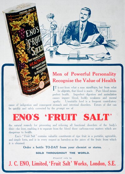 Enos Fruchtsalz-Werbung, 1915 von Unbekannt