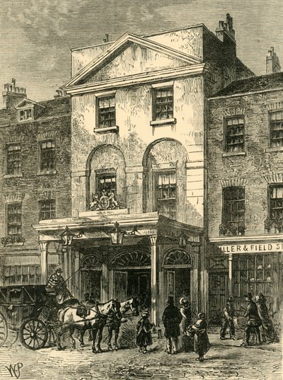 Eingang zum Astleys Theater im Jahr 1820, ca. 1878 von Unbekannt