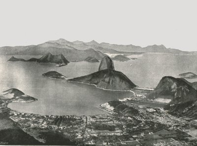 Eingang zur Bucht vom Gipfel des Corcovado, Rio de Janeiro, Brasilien, 1895 von Unbekannt