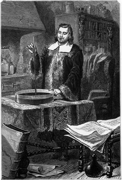 Evangelista Torricelli, italienischer Physiker, Erfinder des Quecksilberbarometers, 1643 von Unbekannt