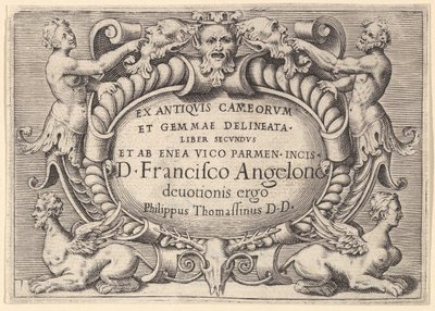 Ex Antiquis Cameorum et Gemmae Delineata Liber Secundus und ab Enea Vic..., veröffentlicht ca. 1599-1622 von Unbekannt