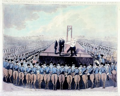 Hinrichtung von Ludwig XVI., 1793 von Unbekannt