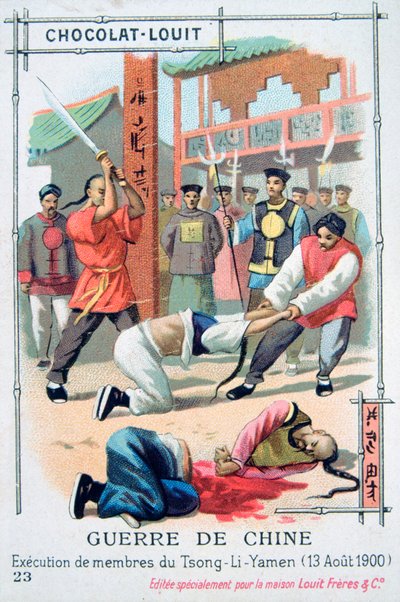 Hinrichtung von Mitgliedern des Tsong-Li-Yamen, China, Boxeraufstand, 13. August 1900 von Unbekannt