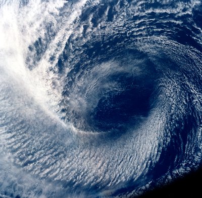 Auge des tropischen Sturms Blanca, fotografiert zwischen dem 17. und 24. Juni 1985 von Unbekannt