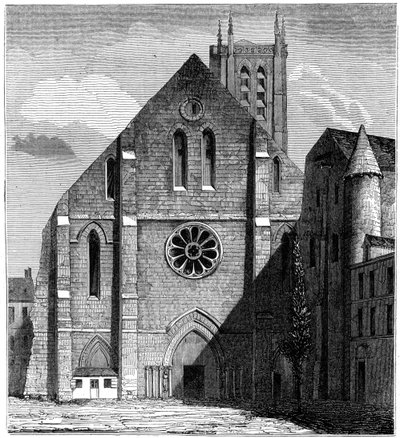 Fassade der alten Kirche der Abtei Sainte-Geneviève, Paris, Frankreich, 1849 von Unbekannt