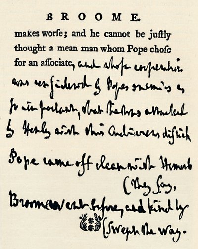 Faksimile eines korrigierten Korrekturabzugs von Johnsons Lives of the Poets, aus dem Original im For von Unbekannt