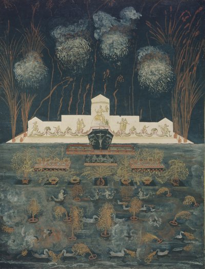Feuerwerk und Beleuchtung anlässlich des Vertrags von Abo am 15. September 1743 von Unbekannt