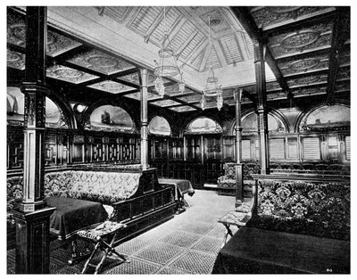 Erste Klasse Rauchsalon an Bord des P&O-Dampfschiffs SS India, 1901 von Unbekannt