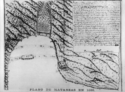 Erste Zeichnungen von Matanzas, 1680, 1920er Jahre von Unbekannt