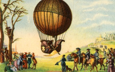 Erster bemannter Aufstieg eines Wasserstoffballons, Paris, Frankreich, 1. Dezember 1783, 1932 von Unbekannt
