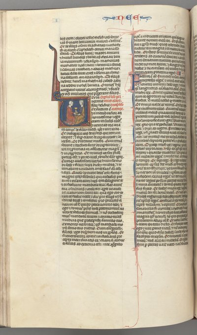 Nehemia überreicht Artaxerxes den goldenen Becher (historiierte Initiale V) von Unbekannt