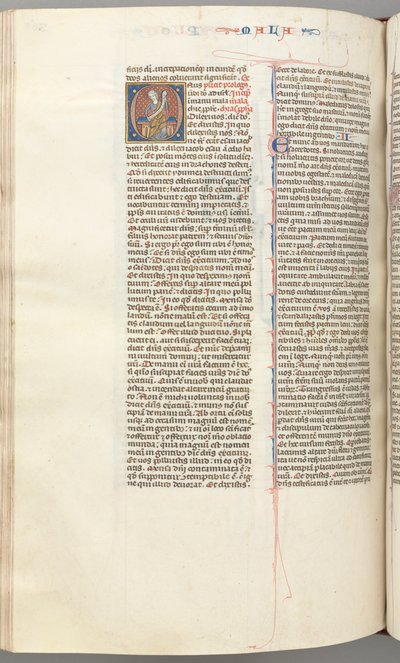 Fol. 368v, Malachi, historiierte Initiale O, Malachi sitzt mit einer Schriftrolle, ca. 1275-1300 von Unbekannt
