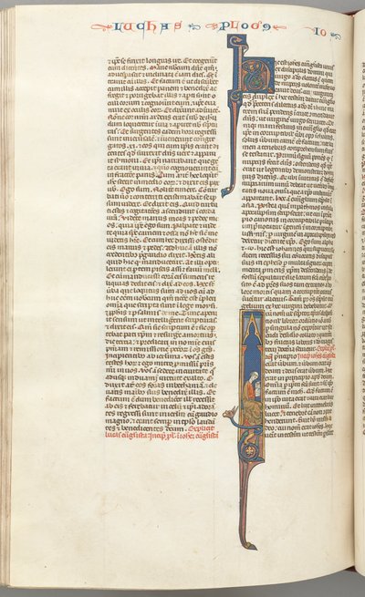 Fol. 425v, Johannes, historiierte Initiale I, Johannes sitzend schreibend, ca. 1275-1300 von Unbekannt