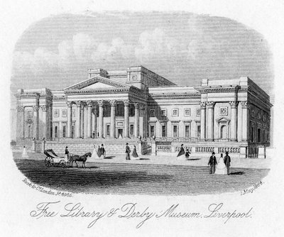 Freie Bibliothek und Derby Museum, Liverpool, 1. Mai 1864 von Unbekannt