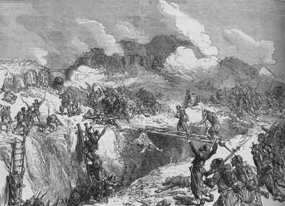 Französischer Angriff auf den Malakhoff, um 1880 von Unbekannt