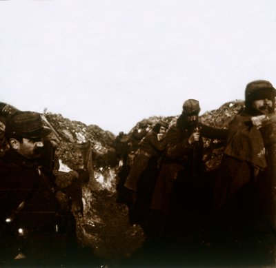 Französische Soldaten in Schützengräben, Vermelles, Nordfrankreich, ca. 1914-1918 von Unbekannt