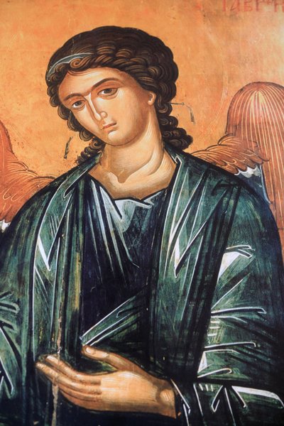 Fresko im Kloster Aghios Andreas auf dem Berg Athos, Griechenland von Unbekannt